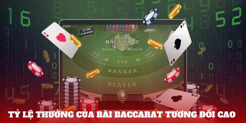 Tỷ lệ thưởng của bài Baccarat tương đối cao 